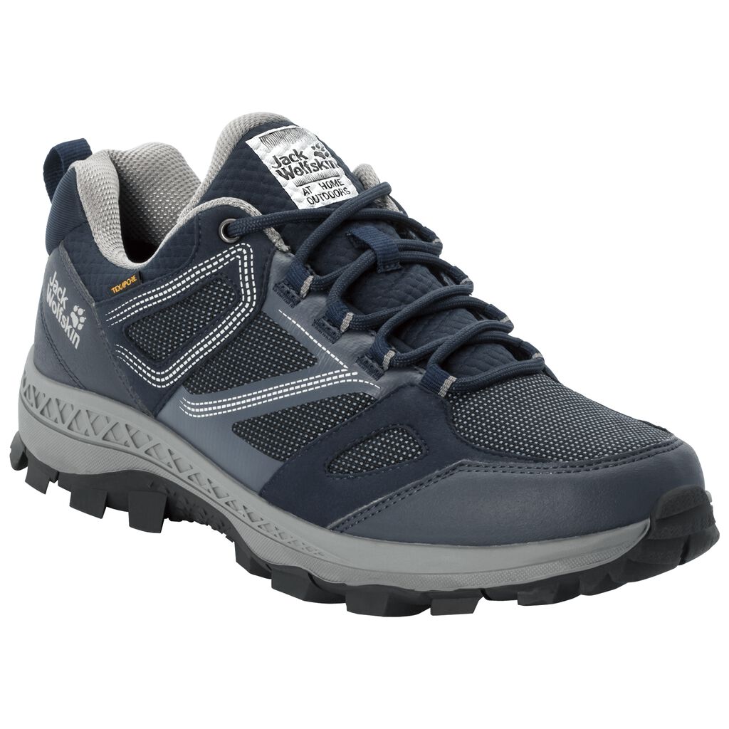 Jack Wolfskin DOWNHILL TEXAPORE LOW Chaussures Homme Bleu Foncé/Gris - ILOWSTV-37